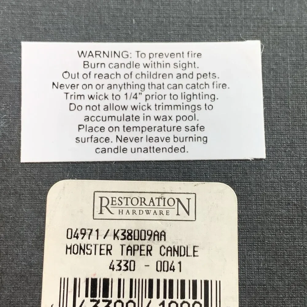 Restoration Hardware Set of 4 GOTH HALLOWEEN Monster Candles 